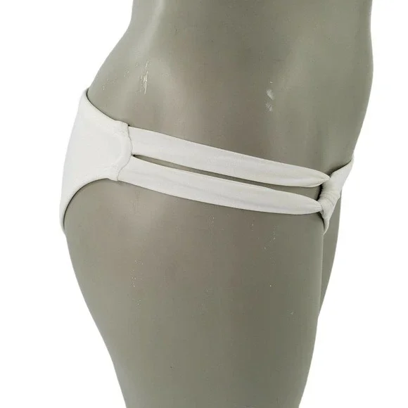 Cheeky Bikini Swim Bottom Juniors 1 Womens 00 White Strappy Sides - Picture 3 of 11